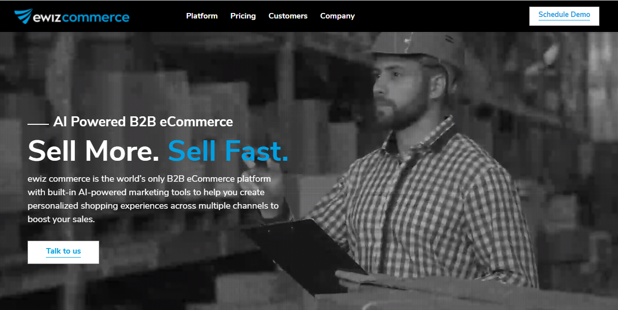screenshot of ewiz commerce